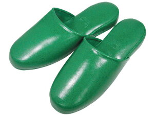 【お取り寄せ】ニッポンスリッパ スリッパ アニリンプラット グリーン M 348558GN 合皮製 ポリエステル製 スリッパ サンダル