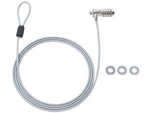 【お取り寄せ】サンワサプライ パソコンセキュリティキット 4桁ダイヤル錠ワイヤー一体型 SL-38 セキュリティワイヤー PCセキュリティ PC
