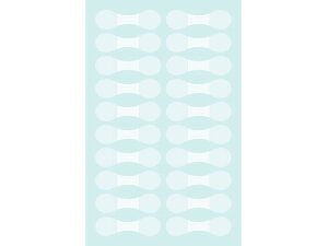 【お取り寄せ】オリジナルワークス 固定用透明シール メガネ型 500片 20-1588