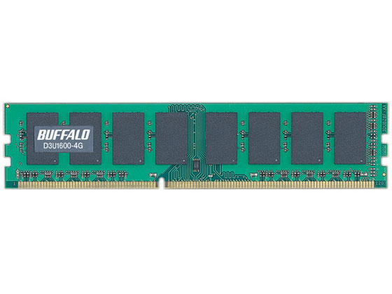 【お取り寄せ】バッファロー/240Pin用 DDR3 SDRAM DIMM 4GB/D3U1600-4G ＰＣメモリー ＰＣ周辺機器：JET PRICE