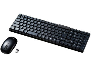 【お取り寄せ】サンワサプライ マウス付きワイヤレスキーボード ブラック SKB-WL34SETBK キーボード テンキー PC周辺機器