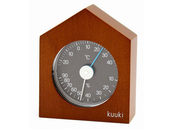 エンペックス気象計 くうき 初売り オウチ ブラウン 空気計 最新デザインの KU-4773