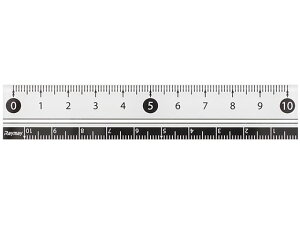 レイメイ 見やすい白黒定規 10cm ホワイト APJ128W 定規 スケール 教材 学童用品