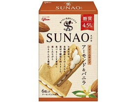 江崎グリコ SUNAO クリームサンド アーモンド&バニラ 6枚 バランス栄養食品 栄養補助 健康食品