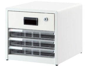 【お取り寄せ】ナカバヤシ アバンテV2レターケース A4タテ 浅3段・鍵付1段 シロ AL-R4シロ レターケース デスクトップ収納 デスク周り