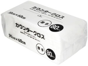 大和物産 カウンタークロス60×30cm 厚手 80枚 ホワイト 81068