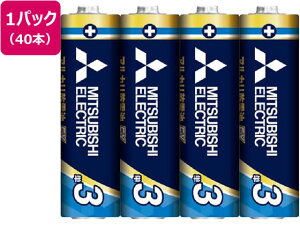 三菱電機 アルカリ乾電池 単3形 40本 LR6EXR 4S
