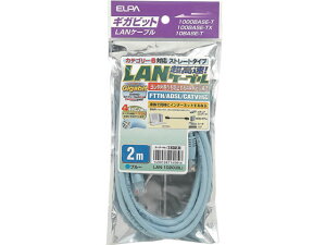 �y�����񂹁z�����d�� ELPA CAT6LAN 2m LAN-1020(BL)