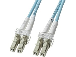 【お取り寄せ】サンワサプライ メガネ型光ファイバケーブル 2m HKB-AMOM3LCLC-02 配線