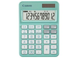 【お取り寄せ】CANON カラフル電卓 ミニ 卓上 グリーン KS-126WUV-MG 6511C004 可愛い