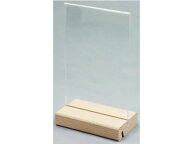 スマイル 木製スタンドアクリルフレーム A6縦 790156 サインホルダー カード立て ポップ スタンド POP 掲示