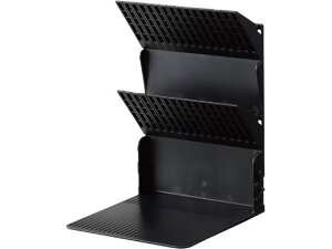 リヒトラブ 1冊でも倒れないブックスタンド A4 Medium ブラック 本立て ブックスタンド デスクトップ収納 デスク周り