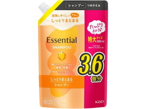 KAO エッセンシャル しっとりまとまる シャンプー 詰替 1080mL 花王 KAO シャンプー リンス お風呂 ヘアケア