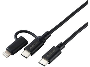 y񂹁zGR 2in1P[u USB-C+CgjO 1.0m  MPA-CCLAD10BK