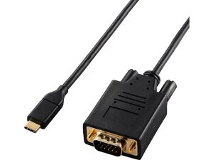 �y�����񂹁z�G���R�� �ϊ��P�[�u�� TypeC-VGA 1m �u���b�N CAC-CVGA10BK2 �f�B�X�v���C�P�[�u�� DVI VGA DisplayPort PC�p�P�[�u�� �P�[�u�� �d���^�b�v �z���p�[�c �Ɠd