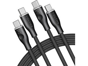 �y�����񂹁zVOLTME �[�d�P�[�u�� ���O�V���[�Y E�}�[�J�[ �u���b�N C2170 USB�P�[�u�� C to �P�[�u�� �d���^�b�v �z���p�[�c �Ɠd
