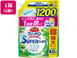 KAO oX}WbNSUPERCLEAN O[n[u l 1200mL 6 p |p  | |