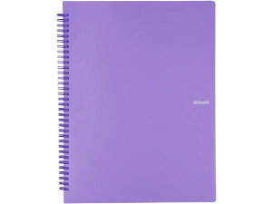 【お取り寄せ】プラス イトオシ A5クリアーホルダー 2ポケット ツインリング型ファイル パープル 色柄付 クリアホルダー ファイル