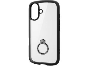 �y�����񂹁z�G���R�� iPhone16�P�[�X �Ռ��z�� �u���b�N PM-A24ATSLFCRBK �X�}�[�g�t�H���p�P�[�X �J�o�[ �X�}�[�g�t�H���֘A�i �X�}�z �^�u���b�g�֘A�i