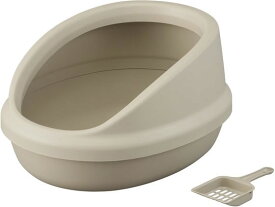 【お取り寄せ】アイリスオーヤマ 猫のトイレ ハーフカバー ブラウン P-NE-500-H トイレ本体 猫 キャット用 ペット トイレタリー