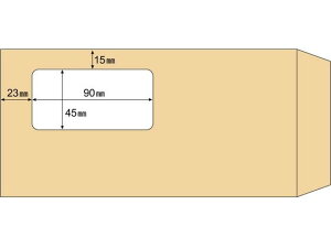 【お取り寄せ】ヒサゴ 窓つき封筒 A4三ツ折用 クラフト紙 100枚 MF17