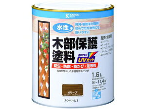 【お取り寄せ】カンペハピオ 水性木部保護塗料 オリーブ 1.6L