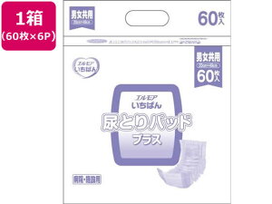 カミ商事 エルモアいちばん 尿とりパッドプラス 60枚×6パック
