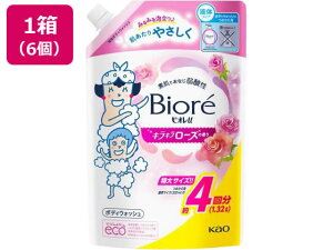 KAO ビオレu キラキラローズの香りつめかえ1.32L ×6個