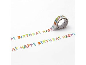 �y�����񂹁z�J���� mt ex Happy birthday MTEX1P261 �f�R���[�V�����p�}�X�L���O�e�[�v 15mm�� �f�R���[�V�����O�b�Y