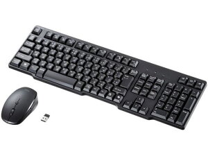 サンワサプライ 静音マウス付きワイヤレスキーボード SKB-WL40ASETBK