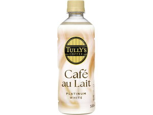 �ɓ��� TULLY�fS PLATINUM WHITE Cafe Au Lait 500mL �J�t�F�I�� �y�b�g�{�g�� �R�[�q�[ ����