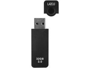 LAZOS USB�t���b�V�������� 32GB �L���b�v�� L-US32-CPB USB������ �O�t���h���C�u �p�\�R�� �Ɠd