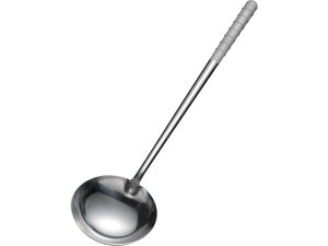 【お取り寄せ】オールステンレス ブラスト加工 中華お玉 大 北京鍋 中華鍋 フライパン 厨房 キッチン テーブル