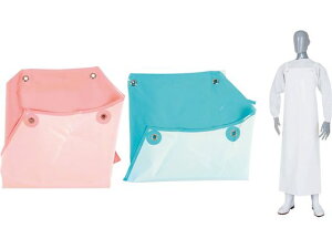 【お取り寄せ】弘進ゴム ネオフレッシュ前掛 100 M(丈110×幅90cm) ミント エプロン 前掛け ウェア 保護衣 安全保護 研究用