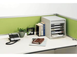 【お取り寄せ】ライオン事務器 レターケース シャッター扉 A4判縦型5段 No.135PT