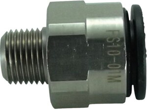�y�����񂹁z�`���_ �t�@�C�uSUS���C���R�l�N�^ 10mm�ER1�^8 FS10-01M �ėp�ǌp�� �R���v���b�T�[ �󈳋@�� �z�[�X ���Y���H�p�i ��Ɨp�i �H��