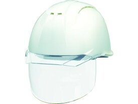 【お取り寄せ】DIC 透明バイザーヘルメット シールド面付 白/クリア ヘルメット 安全保護具 作業