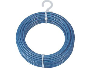 【お取り寄せ】TRUSCO メッキ付ワイヤロープ PVC被覆タイプ 3(5)mm×10m