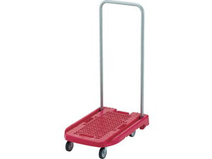 【お取り寄せ】TRUSCO 樹脂台車 アクロキャリー 600×390 ピンク ストッパー付