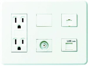 �y�����񂹁zAbaniact ���R���Z���g TEL�^LAN�^TV(4K8K�Ή�) �J�e5e AC-212VTL-01 �R���Z���g �X�C�b�` �v���[�g �d�C�ޗ� ���Y���H�p�i ��Ɨp�i �H��