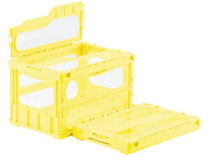 【お取り寄せ】サンコー フタ一体型折畳コンテナー 559110 マドコンライトC-50Bイエロー