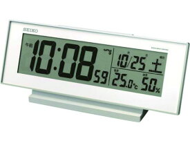 【お取り寄せ】SEIKO 自動点灯デジタル電波時計 SQ762W 置き型タイプ 時計 温湿度計 家電