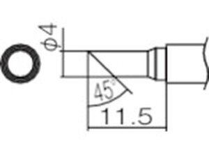 【お取り寄せ】白光 こて先 4C型 面のみ T12-CF4 電気はんだこて はんだ 静電気対策 生産加工 作業 工具
