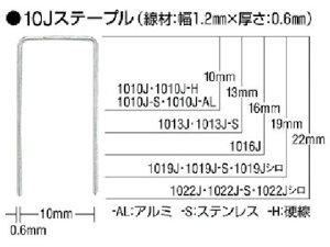 【お取り寄せ】MAX ステンレスステープル 肩幅10mm 長さ13mm 5000本入り 1013J-S 釘打機 ネジ打機 空気工具 作業