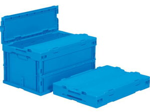 【お取り寄せ】フタ一体型折畳コンテナー 558910 サンクレットオリコンP40B-SLブルー