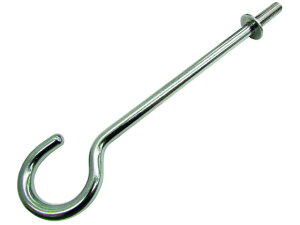 【お取り寄せ】水本 ステンレス ロング吊りフック 線径9mm 長さ217mm (1袋入) ピン 吊下げ POP 掲示用品