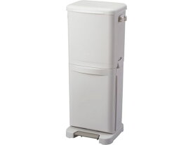 アスベル 分別ペダル2段 40L ホワイト A6602 ペダルオープンタイプ ゴミ箱 ゴミ袋 清掃