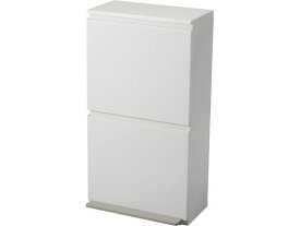 アスベル 分別ペダル2段ワイド 40L ホワイト A6604 ペダルオープンタイプ ゴミ箱 ゴミ袋 清掃
