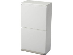 アスベル 分別ペダル2段ワイド 40L ホワイト A6604