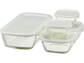 HARIO スタッキング 耐熱ガラスコンテナ 小鉢5個セット KSTL-3508-OW ガラス食器 ガラス食器 キッチン テーブル